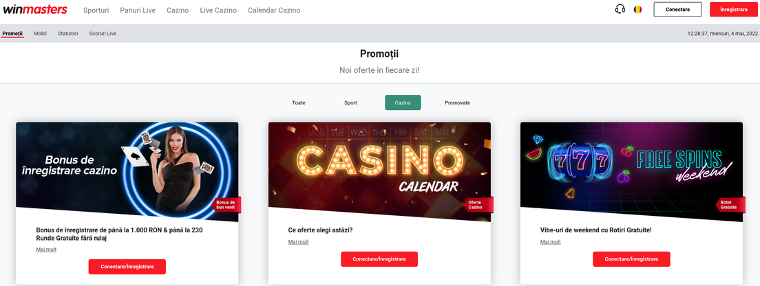 Winmasters casino bonus: oferte și promoții în fiecare zi